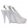 Sandales femme 1222 vernis blanc