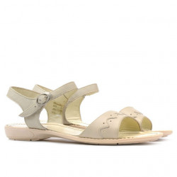 Sandales femme 590 beige+caramel