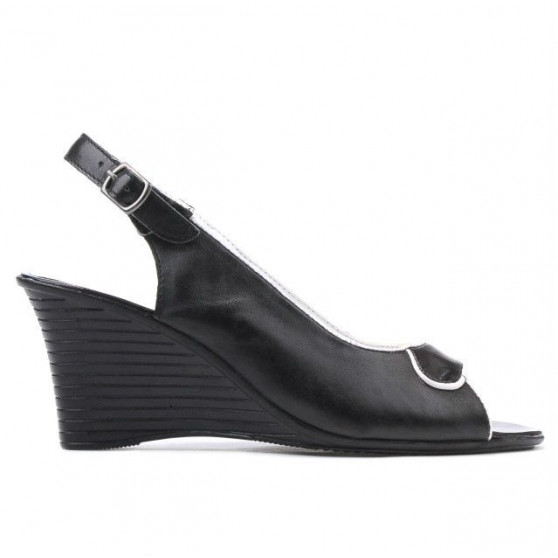 Sandales femme 596 noir+blanc Sandales femme 596 noir+blanc