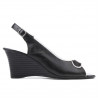 Sandales femme 596 noir+blanc