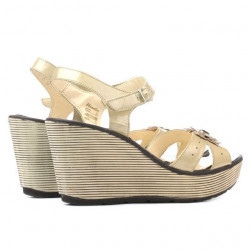 Sandales femme 5006 vernis beige
