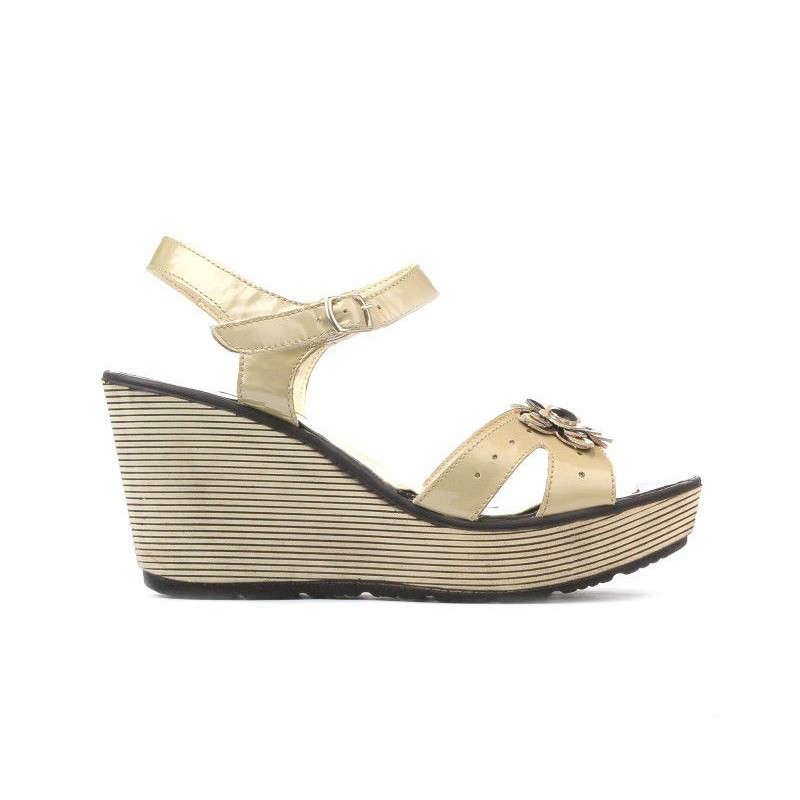 Sandales femme 5006 vernis beige