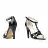 Sandales femme 1239-1s vernis noir