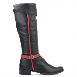 Bottes femme 3263 noir+bordeaux