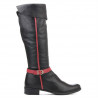 Bottes femme 3263 noir+bordeaux