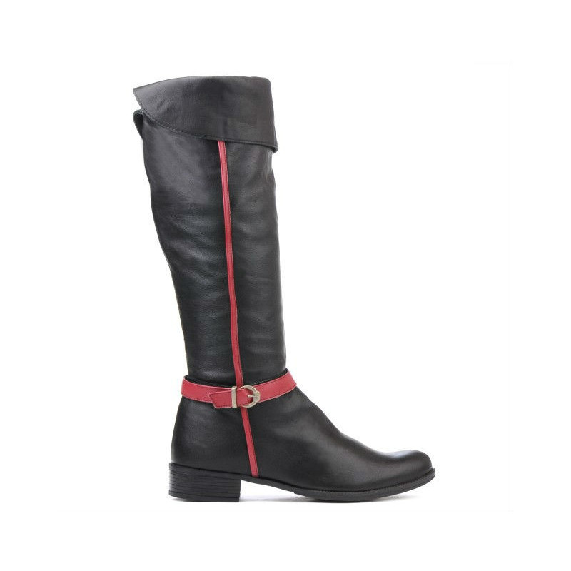 Bottes femme 3263 noir+bordeaux