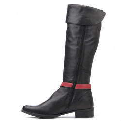 Bottes femme 3263 noir+bordeaux