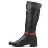 Bottes femme 3263 noir+bordeaux