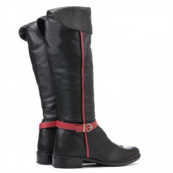 Bottes femme 3263 noir+bordeaux
