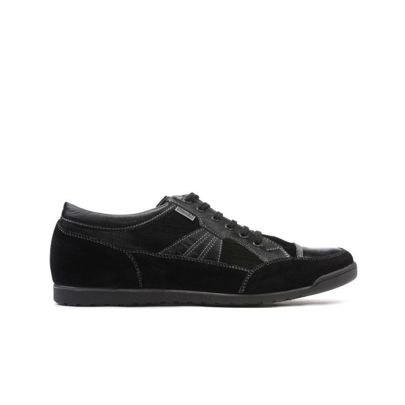 Chaussures de sport homme 716 velours noir+vernis noir