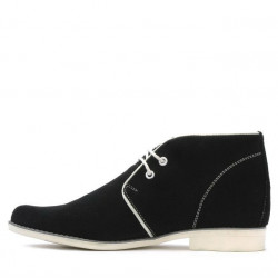 Bottes adolescents 464 noir velours+blanc