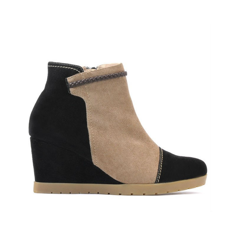 Bottes femme 1143 noir antelope+cappuccino