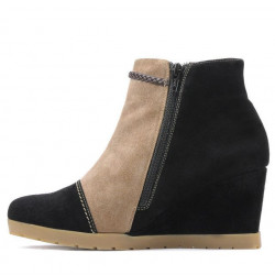 Bottes femme 1143 noir antelope+cappuccino