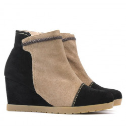 Bottes femme 1143 noir antelope+cappuccino