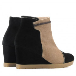 Bottes femme 1143 noir antelope+cappuccino