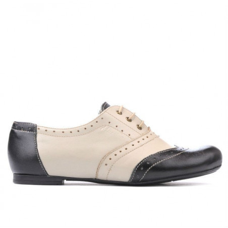 Chaussures décontractées femme 186 noir+beige