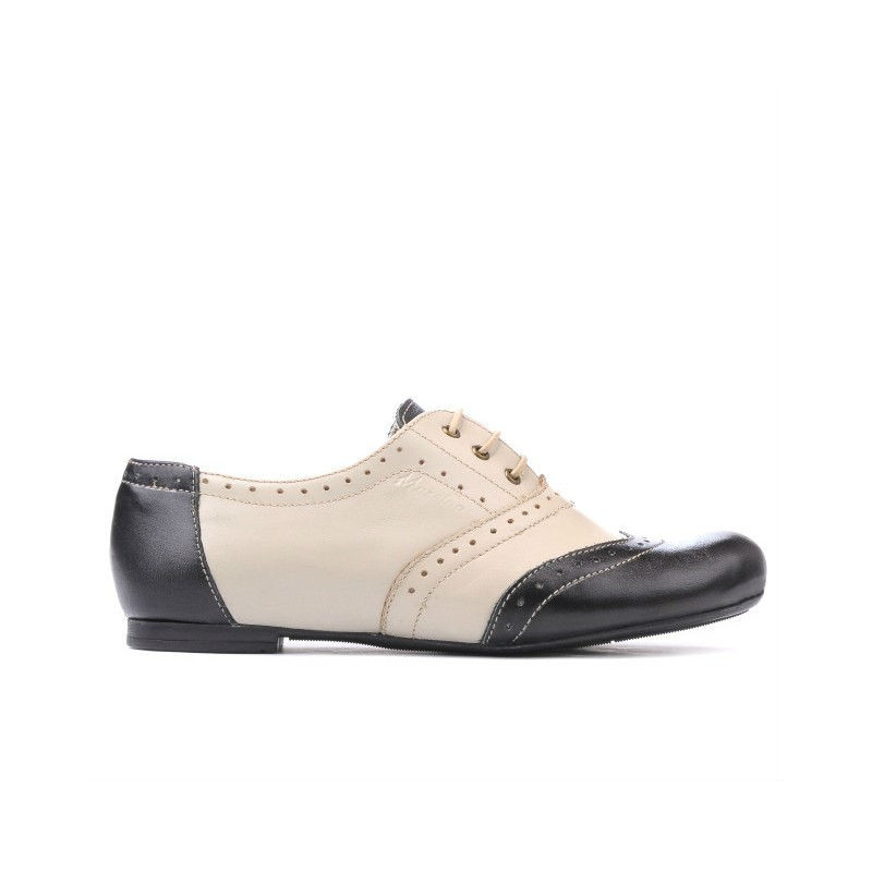 Chaussures décontractées femme 186 noir+beige