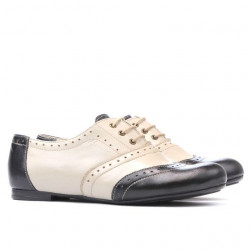 Chaussures décontractées femme 186 noir+beige