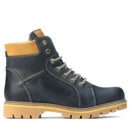 Bottes adolescents 439-1 tuxon indigo+marron
