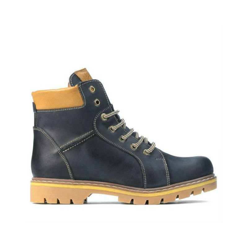 Bottes adolescents 439-1 tuxon indigo+marron