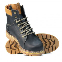 Bottes adolescents 439-1 tuxon indigo+marron