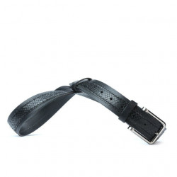 Ceinture hommes 18b noir+serpent noir