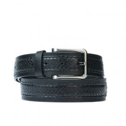 Ceinture hommes 18b noir+serpent noir