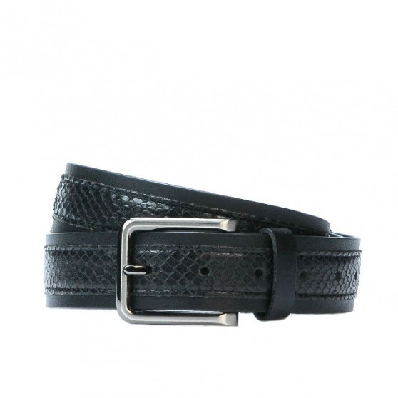 Ceinture hommes 18b noir+serpent noir
