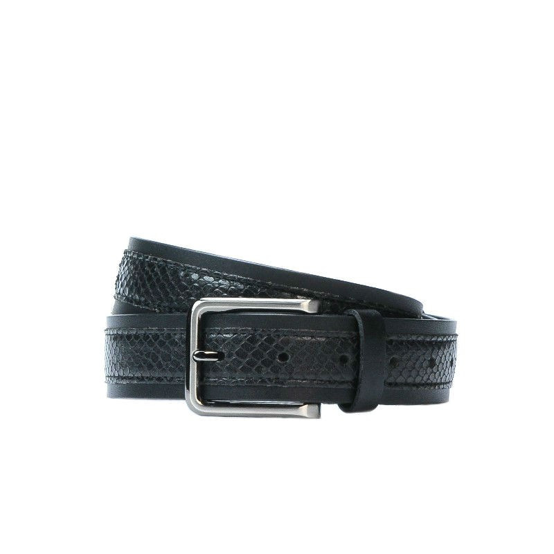 Ceinture hommes 18b noir+serpent noir