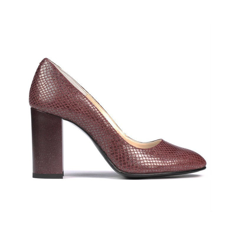 Chaussures élégantes femme 1269 python bordeaux