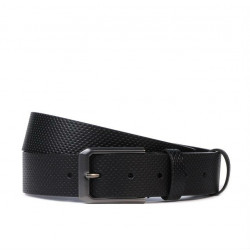 Ceinture homme 15bp noir perforé