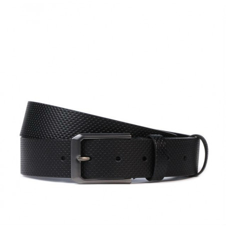 Ceinture homme 15bp noir perforé