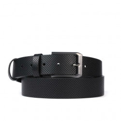 Ceinture homme 15bp noir perforé