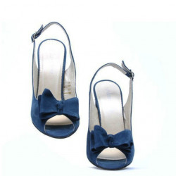 Sandales femme 1256 turquoise antelope