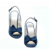 Sandales femme 1256 turquoise antelope