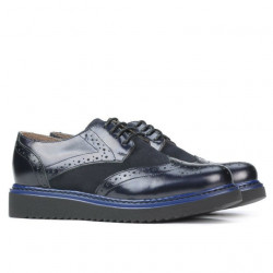 Chaussures décontractées femme 663-1 vernis indigo combiné