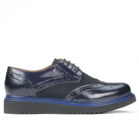 Chaussures décontractées femme 663-1 vernis indigo combiné