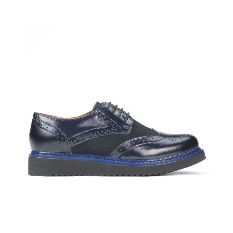 Chaussures décontractées femme 663-1 vernis indigo combiné