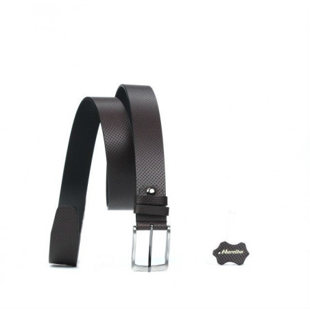 Ceinture homme 25bp marron perforée