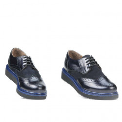 Chaussures décontractées femme 663-1 vernis indigo combiné