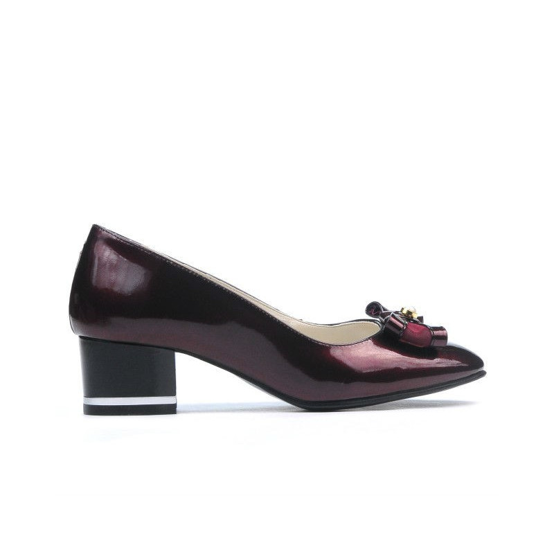 Chaussures élégantes femme 1270 verni bordeaux