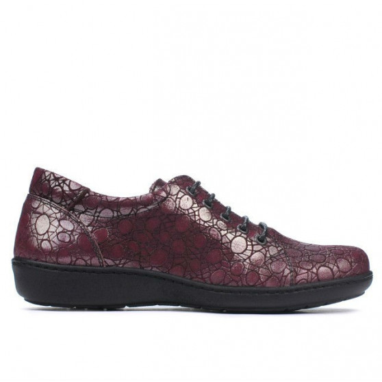 Chaussures décontractées femme 698 bordeaux nacré
