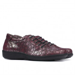 Chaussures décontractées femme 698 bordeaux nacré