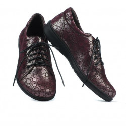 Chaussures décontractées femme 698 bordeaux nacré
