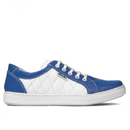 Baskets femme 648 indigo+blanc