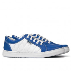 Baskets femme 648 indigo+blanc