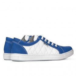 Baskets femme 648 indigo+blanc