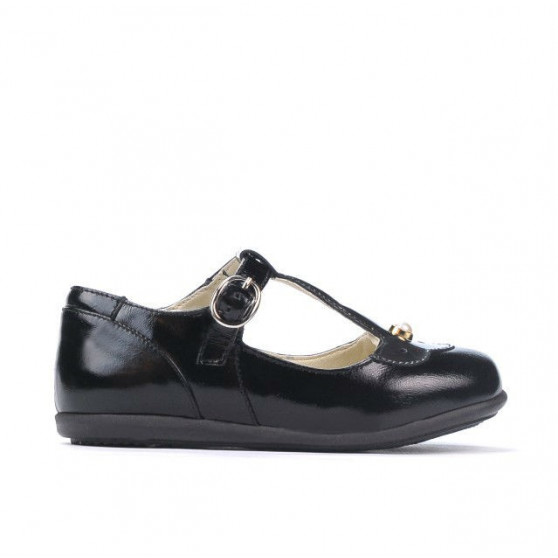 Chaussures bébés 63c vernis noir combiné
