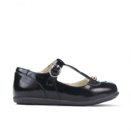 Chaussures bébés 63c vernis noir combiné