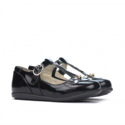 Chaussures bébés 63c vernis noir combiné